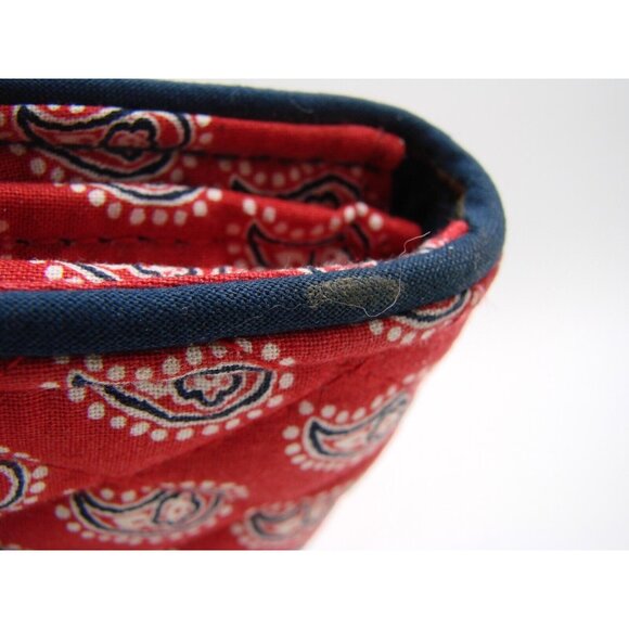 Vera Bradley Red Bandana Petite Paisley Printed Turnlock Wristlet Wallet Quilted - Picture 8 of 12